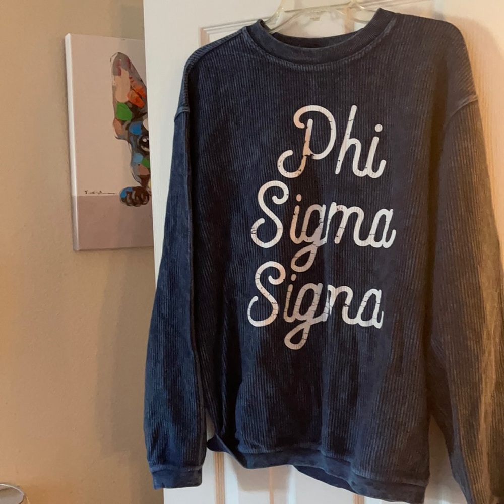 Navy crew neck